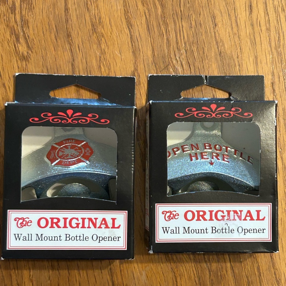 NIB STARR "X" Stationary Wall Mounted Bottle Opener SET OF 2